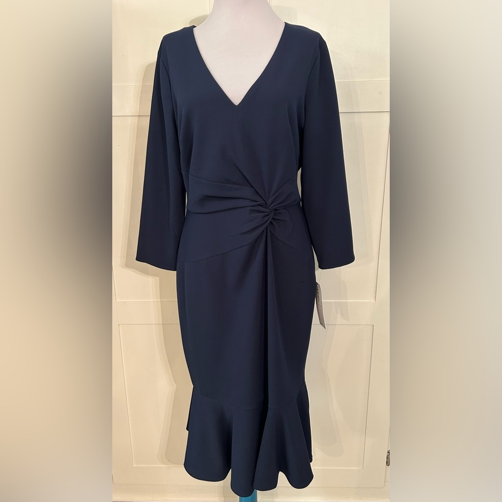 NWT London Times Navy Blue Dress Size 12